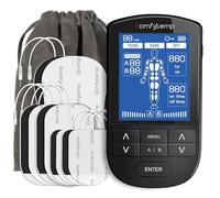 Comfytemp 3-in-1 TENS Machine for Pain Relief, Dual Channel EMS Muscle Stimulator with 24 Modes, 10 Pads Replacement, Rechargeable TENS Unit for Back, Knee, Hip