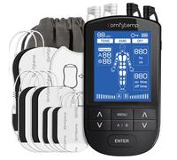 Comfytemp 4 Channel TENS Machine for Pain Relief, Nerve Muscle Stimulator with 24 Modes, DIY Mode, 10 Pads Replacement, Rechargeable TENS EMS Machine for Back, Neck, Shoulder