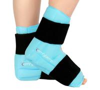 Comfytemp Large Ankle Foot Ice Pack Wrap (2 Packs), Full Coverage Hot & Cold Pack for Soothing Discomfort, Reusable Gel Ice Pack for Sport Injuries, Heel & Ankle Discomfort, Arch Stiffness