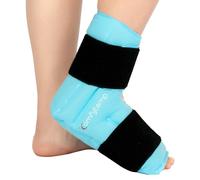 Comfytemp Large Ankle Foot Ice Pack Wrap, Full Coverage Hot & Cold Pack for Soothing Discomfort, Reusable Gel Ice Pack for Sport Injuries, Heel & Ankle Discomfort, Arch Stiffness