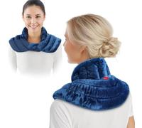 Comfytemp Microwave Heating Pad for Neck & Shoulders, 2.42LB Weighted Microwavable Neck Warmer Wrap for Discomfort, Wheat Bag with Soothing Moist Heat, Relaxation & Recovery Gift