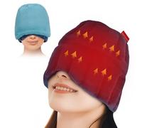 Comfytemp Migraine Cap for Headache, Microwaveable Face Eyes Mask Heat Pad for Migraine discomfort, Warm Compress for Tension Headache, Dry Eyes, Sinus Pressure and Relaxation, Moist Heat Application