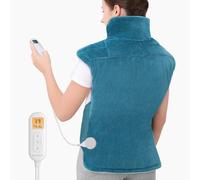 Comfytemp Weighted Electric Heating Pad for Back Neck and Shoulders, 2.4lb Extra Large Wearable Heated Warmer with Waist Strap, Snug Fit, 9 Heat Levels, Auto-Off, Birthday Gift for Women Men Dad Mom