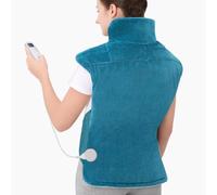 Comfytemp Weighted Heat Pad for Back Pain Relief 22"x33", 2.4 lb Heated Warmer with Waist Strap, 9 Heat Levels, 0,5-9h Auto-Off, Larger Electric Heat Pad for Neck Back Shoulders Pain, Machine Washable