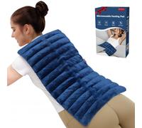 Comfytemp XXL Microwavable Wheat Bag with Larger Coverage 28x55cm, 3.6lb Weighted Heating Pad for Back, Abdomen, Neck & Shoulder, Soothing Moist Heat for Muscle Discomfort, Joint Stiffness