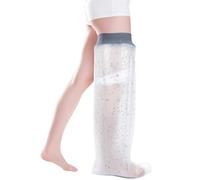 COMFYTHERA Waterproof Cast Cover for Shower Ankle Wound Protector Bath Adult Watertight Cast Bag Showering for Surgery Foot, Ankle, Burns Reusable (C-Long Leg M)