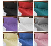 ComfyTrends Plain Flannelette Pillow Cases Pair Only - 100% Brushed Cotton Fabric - Housewife Pillowcases (Pink)