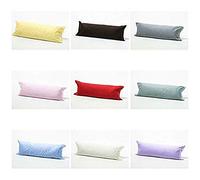 ComfyTrends Soft Flannelette Bolster Pillow Case Only 100% Brushed Cotton - Pregnancy/Maternity/Nursing Body Support Long Pillow Cover (White, King (5 Feet / 60 inch)