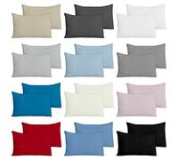 ComfyTrends Soft Flannelette Plain Pillow Cases Pair Only - Warm 100% Brushed Cotton Housewife Pillowcases - Standard Size 50 x 75 cm (White)