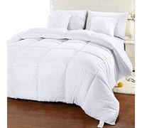 ComfyWell King Size Duvet - Plain Quilt Comforter Bedspreads, Coverlets & Sets, 2 Pillowcases Warm and Anti Allergy All Season Coverless Duvet, Throws For Bed. (King (220x230cm), White)