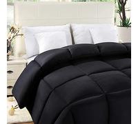 ComfyWell King Size Duvet - Plain Quilt Comforter Bedspreads, Coverlets & Sets, 2 Pillowcases Warm and Anti Allergy All Season Coverless Duvet, Throws For Bed. (King (220x230cm), Black)
