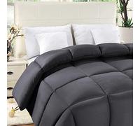 ComfyWell King Size Duvet - Plain Quilt Comforter Bedspreads, Coverlets & Sets, 2 Pillowcases Warm and Anti Allergy All Season Coverless Duvet, Throws For Bed. (King (220x230cm), Grey)