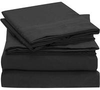 ComfyWell Super King Duvet Set - Plain Duvet Cover Sets Bedding Quilt Cover Super King Size Bed with 2 Pillowcases Zipper Closure-Ultra Soft Brushed Microfiber.(Super King(220x260cm), Black)