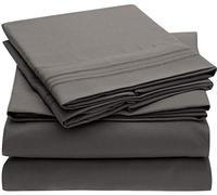 ComfyWell Super King Duvet Set - Plain Duvet Cover Sets Bedding Quilt Cover Super King Size Bed with 2 Pillowcases Zipper Closure-Ultra Soft Brushed Microfiber.(Super King(220x260cm), Grey)