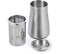ComfZtar Coffee Sifter Coffee Sieve Fine Mesh Stainless Steel Container Pot Coffee Making Accessory(Silver Natural Stainless Steel Surface)