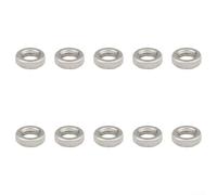 Comgooldool 10Pcs Copper Alloy Bicycle Valve Nut Locking Ring For Presta And Valves, Precision Fit 6V1 And 8V1 Threads, Secure Core Fixation For Road Mountain Bike Inner Tube Repair, Silver 12X4mm(A)