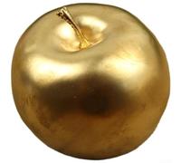 Comgooldool 12 Pcs Gold Artificial Apples 5.5cm Foam Fruit Decor