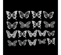 Comgooldool 18-Pack Butterfly Wall Stickers Black PVC 18-Pack Butterfly Wall