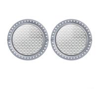 Comgooldool 2-Pack 304 Stainless Steel Shower Drain Cover with Silicone Edge, Oval Hole Hair Catcher for Bathroom Floor Drain, Anti-Clog Strainer with Side Handles, 5 Inch