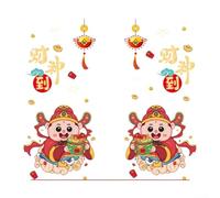 Comgooldool 2026 Year Of The Horse Static Window Stickers Chinese New Year Decorations PVC Clings Red Cartoon Festive Decals For Home Glass Office Party Lunar Celebration 50X60cm(HY-178)