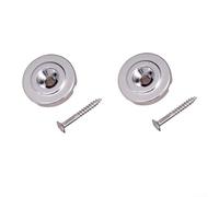 Comgooldool 2Pcs Electric Bass String Trees Retainers, Metal Guide with Screws for Accurate Tuning, Reduces Friction and Sympathetic Overtones, Chrome Finish, 19x10mm(Silver)