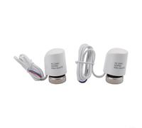 Comgooldool 2PCS M30x1.5mm Electric Thermal Actuator AC230V Normally Open For Underfloor Heating Radiator Valve Precise Temperature Regulation Energy Saving White 110N Thrust(Aluminum wire)