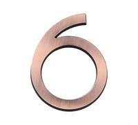 Comgooldool 3D House Numbers 0-9, Self- Metal for address Signs With Bronze Plating, Modern Door Number Plaques For Home Mailbox Office, Easily Peel And Installation, 10Cm Multicolored Set Of 20(6)