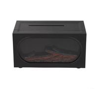 Comgooldool 3D Simulated Flame Aroma Diffuser, and Air Humidifier, with Fireplace Effect, 140ml Water Tank, 7-Color LED Ambient Light, Auto Shut-Off, ABS+PP Material, for Living Room