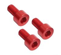 Comgooldool 3Pcs Electric Guitar Tremolo Bridge Locking String Nut Screws, Aluminum Alloy Hexagonal Replacement Parts for Floyd Rose Style Guitars, 42mm String Lock Hardware(Red)