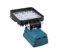 Comgooldool 4 Inch LED Work Light Flashlight Head Rotatable 90 To 180 Degrees With USB Charging Port For Mobile Devices For Bosch Li-Ion Battery For Workshop Outdoor Study Field Use ABS Material(A)
