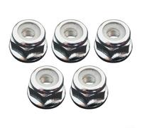 Comgooldool 5 Pack M10 Left-Hand Thread Lock Nut 4126 642 7600 for Stihl-FS80 FS85 FS87 FS90 FS94 Trimmer, Metal Replacement Part for Secure Fit and Easy Installation(5pcs)