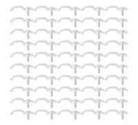 Comgooldool 50/100 Transparent Mounting Bracket Clips with Anti-Rust Screws for 10mm LED Strip Lights, Ultra-Thin Side Fix Fixing for SMD 3528/5050/5630/3014 Light Bars