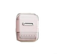 Comgooldool 6 In 1 Hair Trimmer Comb Adjustable Multi Function Cutting Tool With Thinning And Bangs Scissors For DIY Home Barber Styling Portable Grooming Kit White(Pink)