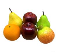 Comgooldool 6Pcs Realistic Imitation Fruit Set With Snake Fruit Pomegranate Orange, Lifelike Fake Food Models For Photography Props Home Decoration Display Background