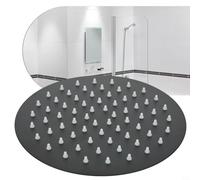 Comgooldool 8 Inch Rain Shower Head High Pressure, Matte Black 304 Stainless Steel Round Bathroom Fixture with Air Booster Technology, for Low-Water Flow, Luxury Spa Experience