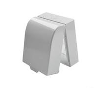 Comgooldool 86 Type Power Socket Waterproof Box Thicken ABS Wall Plate Cover for Electrical Outlet Protection, Self-Adhesive Splash Proof Enclosure for Bathroom, White(White)