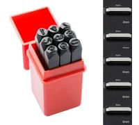 Comgooldool Alloy Tool Steel Number Stamp Set 9pcs 0-9 Arabic Numerals Punch for Metal Leather Wood Jewelry Marking Craft Tool with Storage Case 3mm 4mm 5mm 6mm 8mm(3mm)
