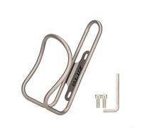 Comgooldool Alloy Water Bottle Cage Ultra-Light 35G Bicycle Kettle Bracket Holder For Mountain Road Bike Cycling With Smooth Bayonet Flat Edge Design Silver Gray(B)
