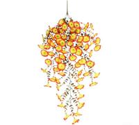 Comgooldool Artificial Eucalyptus Vine With Morning Glory, 79Cm Autumn Decor Garland, Realistic Silk Flower Hanging For Wedding Home Thanksgiving Party Decoration(F)