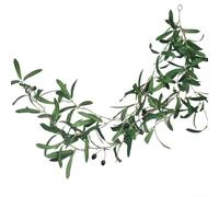 Comgooldool Artificial Olive Leaf Garland With Berries, 150Cm PE Fake Vine For Spring Decoration, Realistic Greenery Wall Hanging For Wedding Outdoor Home Party Decor