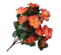 Comgooldool Artificial Silk Azalea Bouquet, 35Cm Fake Rhododendron Flowers With 21 Blooms For Home Table Centerpiece, Wedding Party Wall Garden Outdoor Decor Arrangement(Orange)