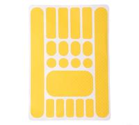 Comgooldool Bicycle Frame Protector Stickers Anti-Scratch Film for Chain Stay and Down Tube, Carbon Pattern PVC Masking Tape for MTB Bike Frame Protection, Rectangular Shapes(yellow)