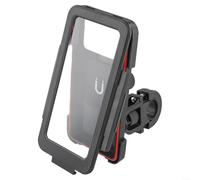 Comgooldool Bicycle Phone Holder Mount With Four-Arm Clamping And Waterproof Case For Motorcycle Handlebar Stand For Various Smartphones For Riding And Navigation Black