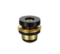 Comgooldool Brass Angle Valve with Gasket, Leak-Proof Water Stop Valve for Tank Bulkhead Fitting, Weldless Threaded Connection for Water Tower Inlet Outlet and DIY Rain Bucket Storage, Gold 21mm