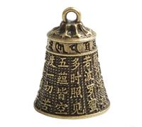 Comgooldool Brass Drop Bell Keychain, 3x6cm Lucky Fengshui Pendant with Die-Cast Design for Home Decor, Car Keys, and Bag Charm - Elegant Handicraft Ornament in Gold Finish(D)