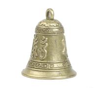 Comgooldool Brass Drop Bell Keychain, 3x6cm Lucky Fengshui Pendant with Die-Cast Design for Home Decor, Car Keys, and Bag Charm - Elegant Handicraft Ornament in Gold Finish(B)