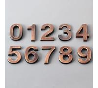 Comgooldool Bronze ABS Resin 3D Door Number Sign 50mm | High-gloss finish, 3D effect, rust resistant, 50x35x6mm, suitable for outdoor use(1)