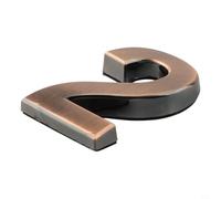 Comgooldool Bronze ABS Resin 3D Door Number Sign 50mm | High-gloss finish, 3D effect, rust resistant, 50x35x6mm, suitable for outdoor use(2)