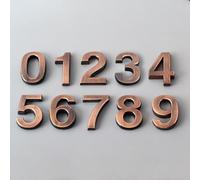 Comgooldool Bronze ABS Resin 3D Door Number Sign 50mm | High-gloss finish, 3D effect, rust resistant, 50x35x6mm, suitable for outdoor use(6)