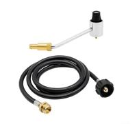 Comgooldool Camping Stove Regulator with 6FT Propane Hose Adapter for Coleman 5413 5420A 5423E 5430, Stainless Steel & Brass Gas Pressure Converter for 20lb Tank to 1lb Canister Outdoor Cooking